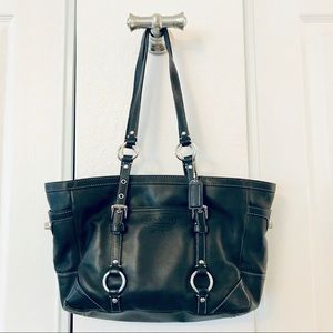 COACH black leather purse